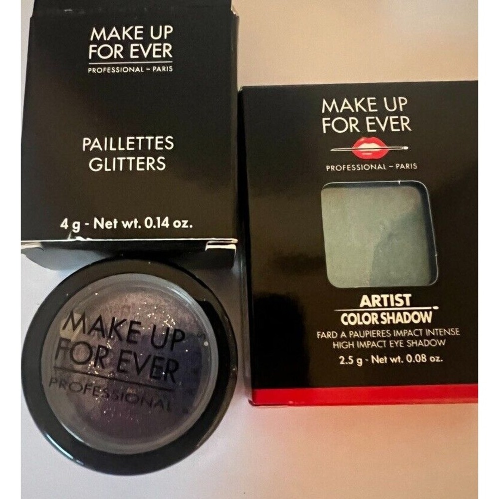 Make‎ up For Ever Eyeshadow Color Shadow Blue Glitter Purple Makeup Forever New